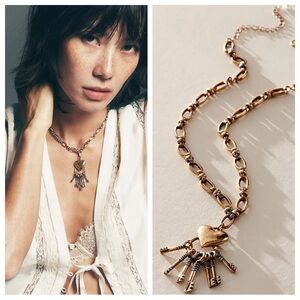 Free People Stakes are High Necklace in Gold | NWT